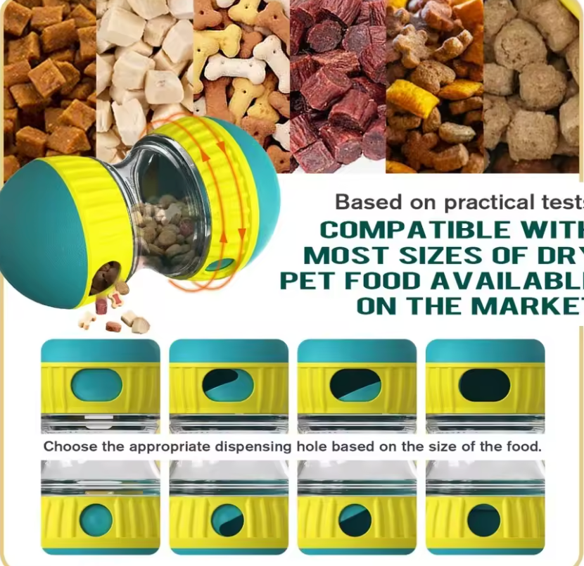 Pet Dog Treat Dispenser Toy For Small, Medium, Large Dogs. Interactive Leaking Food Toy. Adjustable Slow Feeder Training Beagle Cat